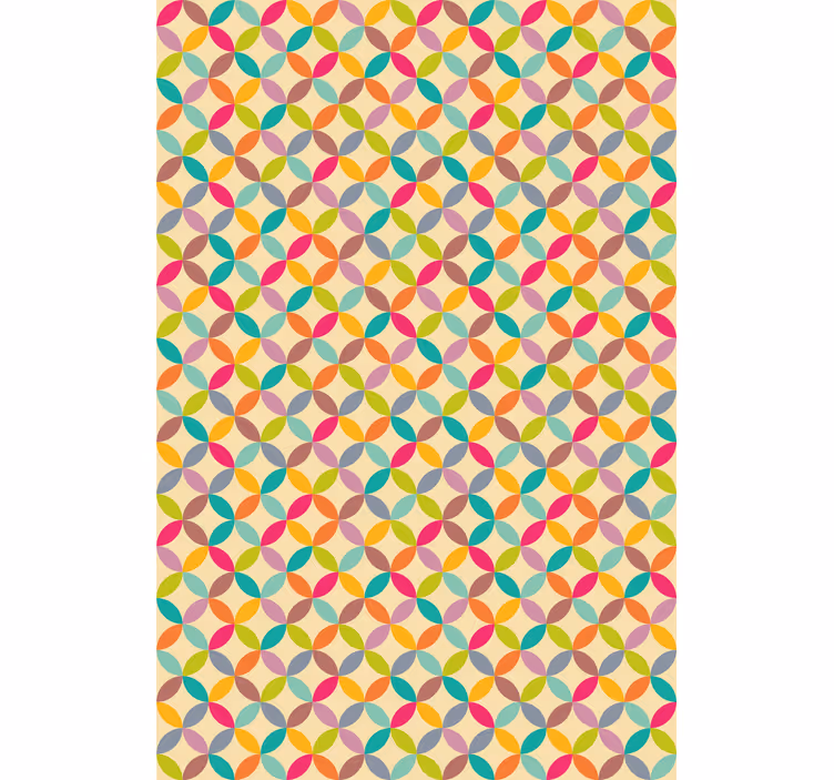 Värikäs geometrinen ruokasalitapetti - Tenstickers