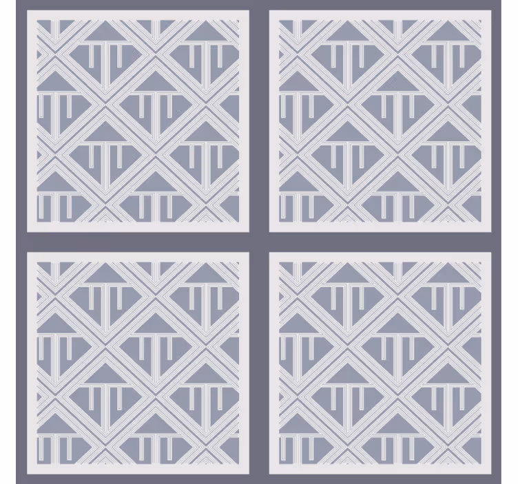 Geometrinen kuviojärjestelmäruokasalitapetti - Tenstickers