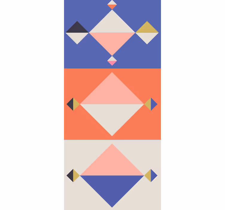 Abstraktit modernit muodot geometrinen tapetti - Tenstickers