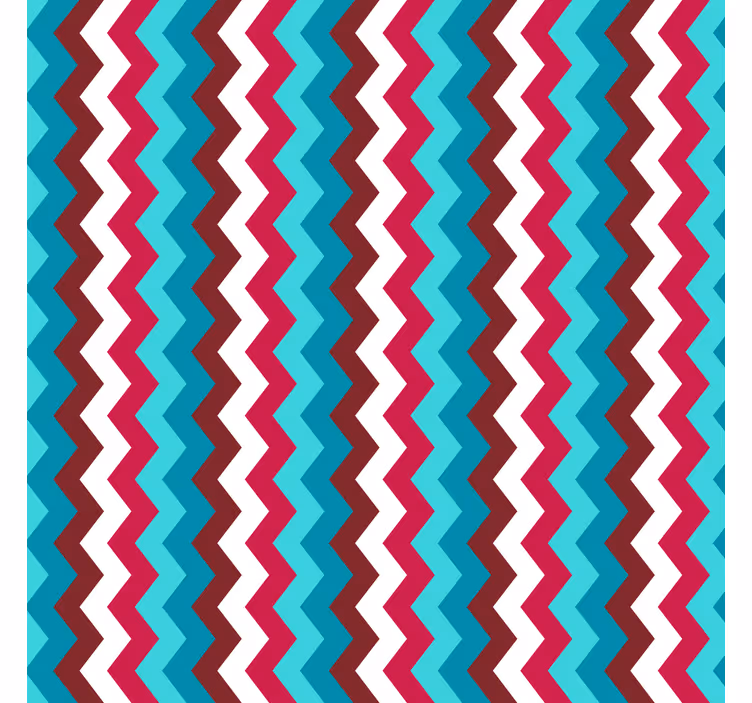 Zigzag aaltokuvio geometrinen tapetti - Tenstickers