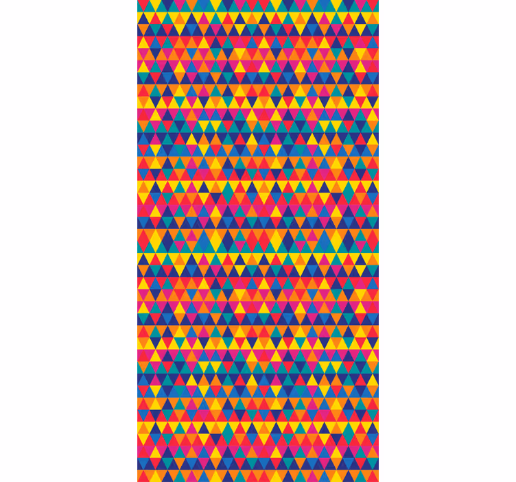 Värikkäät kolmiot geometrinen tapetti - Tenstickers