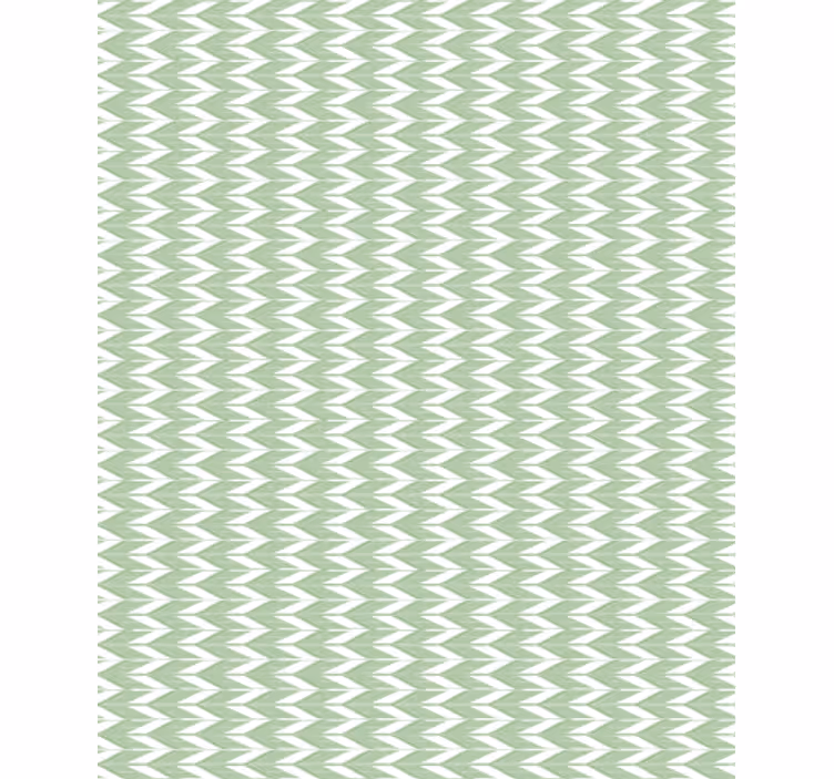 Chevronkuvioinen vihreä geometrinen tapetti - Tenstickers