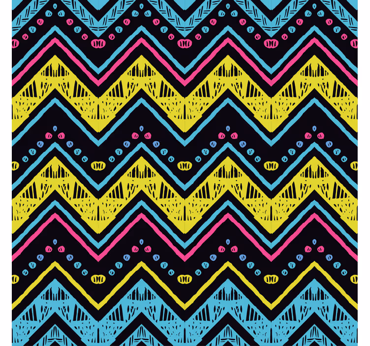 Elinvoimainen chevron-kuvio geometrinen tapetti - Tenstickers