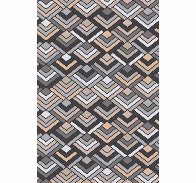 Kerrosviistot muotoilut geometrinen tapetti - Tenstickers