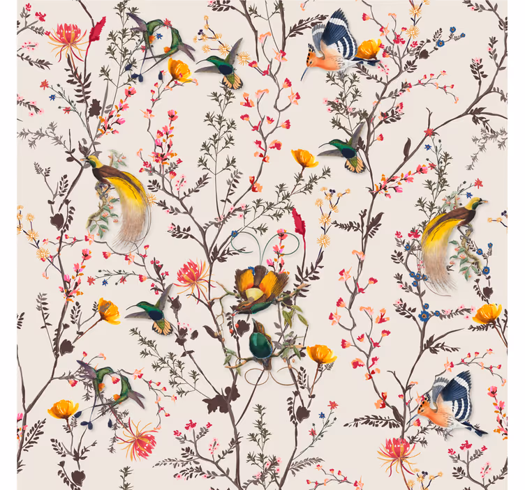 Luonto tapetti luonnollinen kukkadesign - Tenstickers