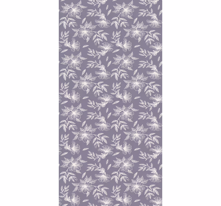 Lilac kukkatapettiefekti tapetti - Tenstickers