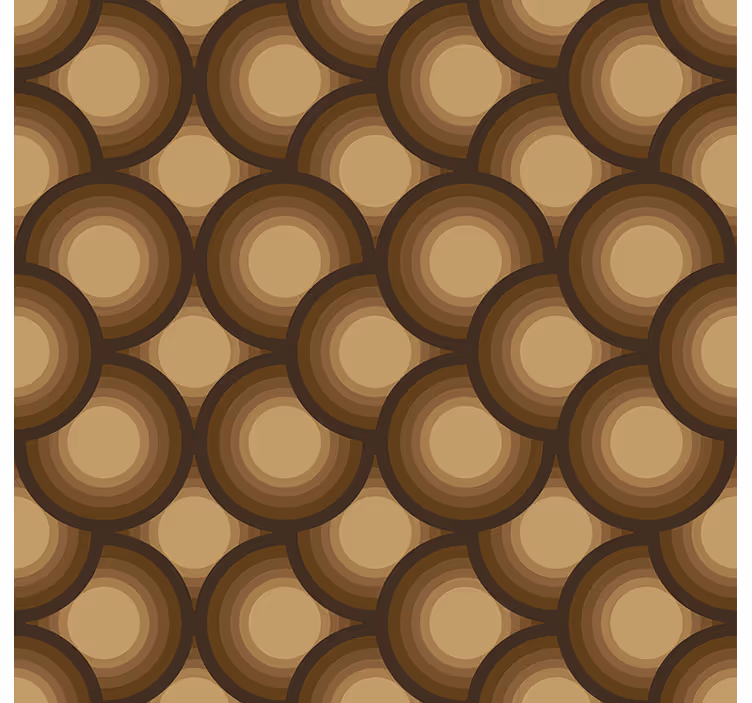 Ruskeat auringot vintage tapetti - Tenstickers