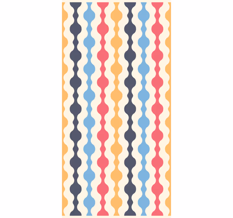 Värikkäät retroraidat vintage tapetti - Tenstickers