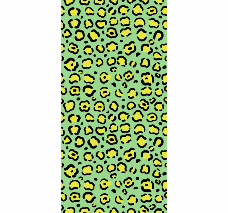 Värikäs leopardi pistaasivihreällä lastenhuoneen tapetti - Tenstickers