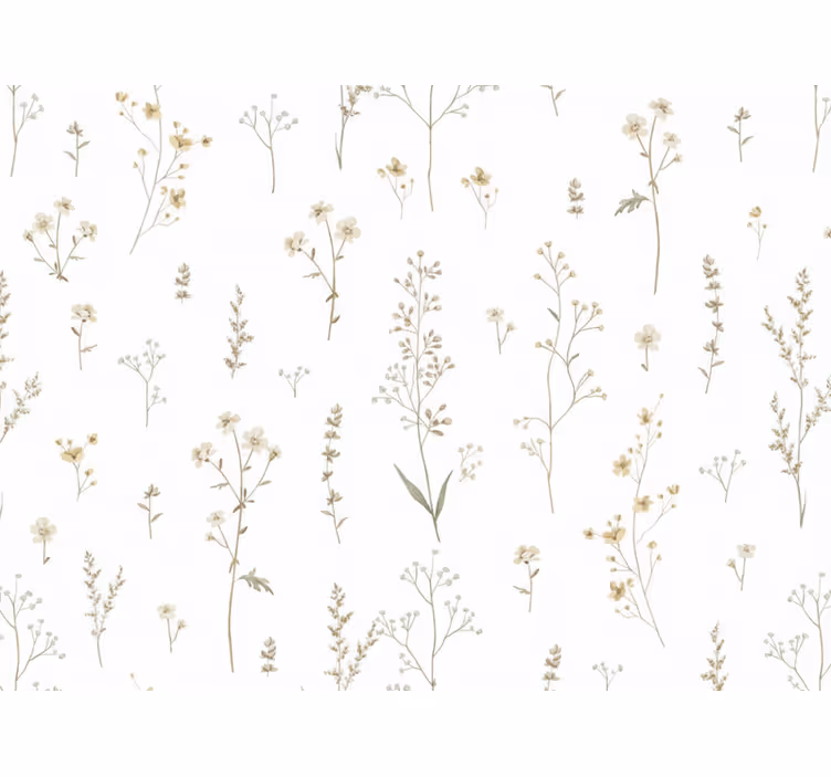 Minimalistinen pellon kukka olohuone tapetti - Tenstickers