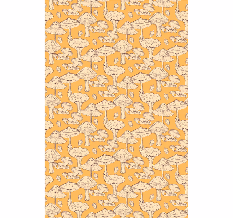 Käytävätapetti sienikuvioinen design - Tenstickers