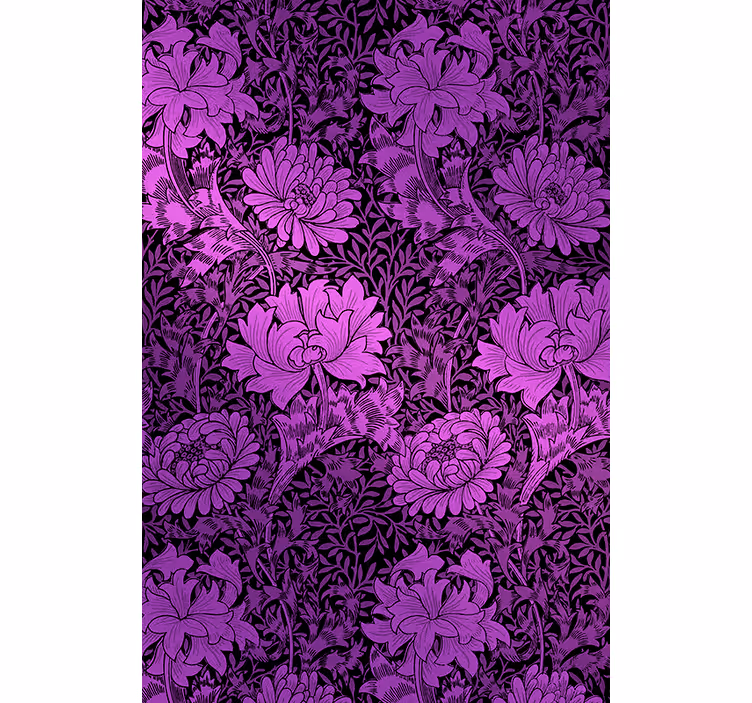Purppurakasviaiheinenkäytävätapetti - Tenstickers