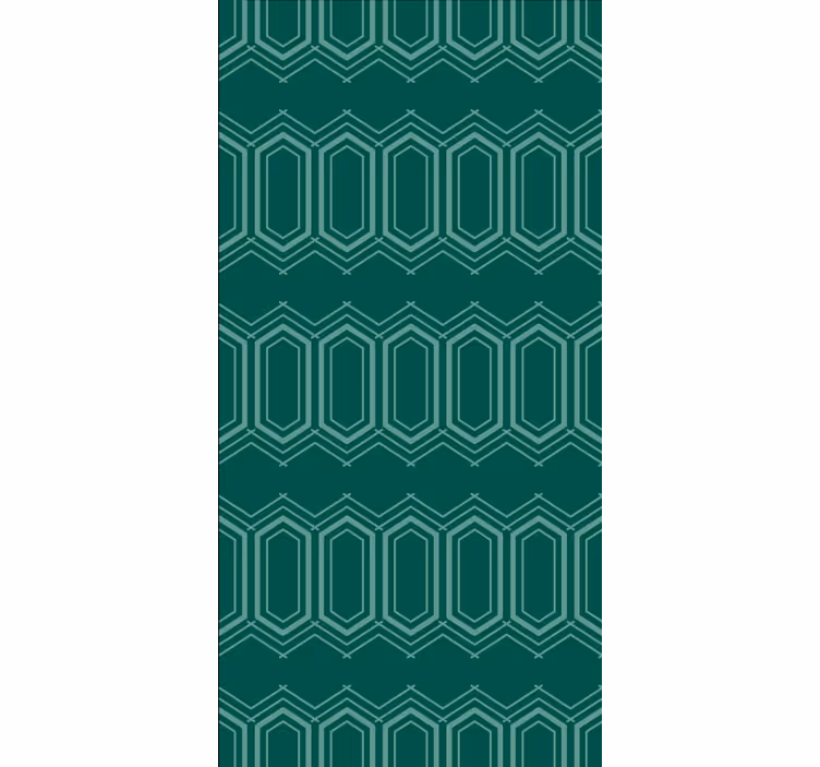Vihreä geometrinen kuviotapetti - Tenstickers