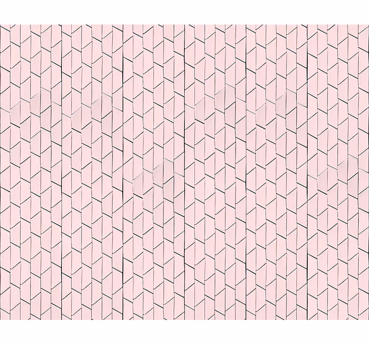 Pinkki geometrinen kuviotapetti - Tenstickers
