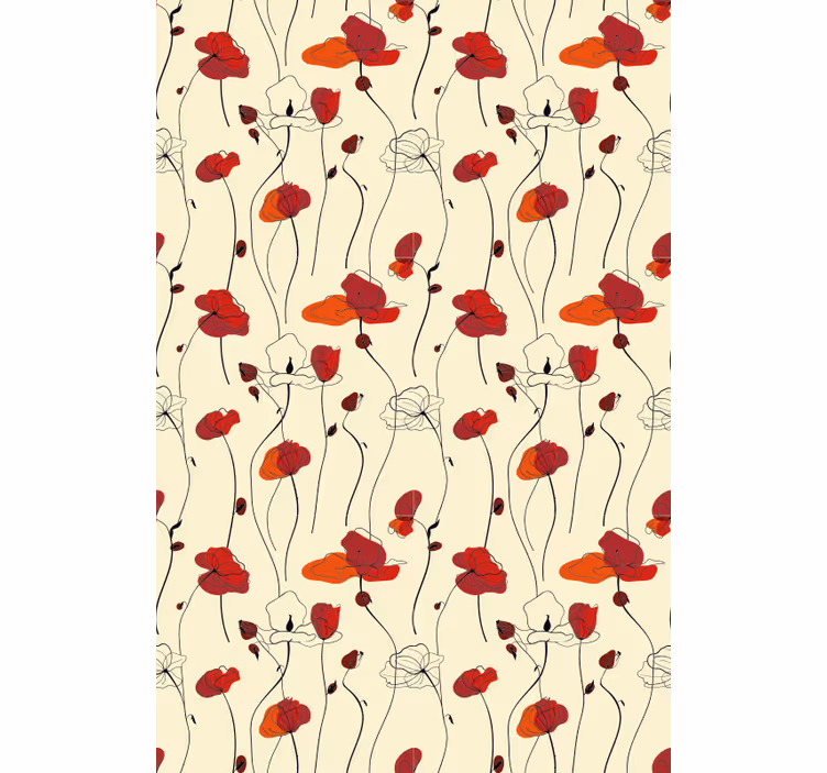 Poppies klassinen tapetti - Tenstickers