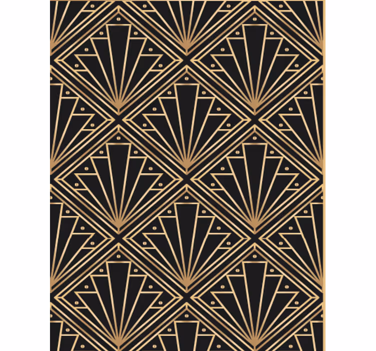 Olohuone tapetti art deco kuvio - Tenstickers