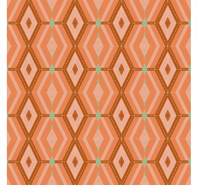 Geometrinen kuusikulmainen tapettiolohuoneeseen - Tenstickers