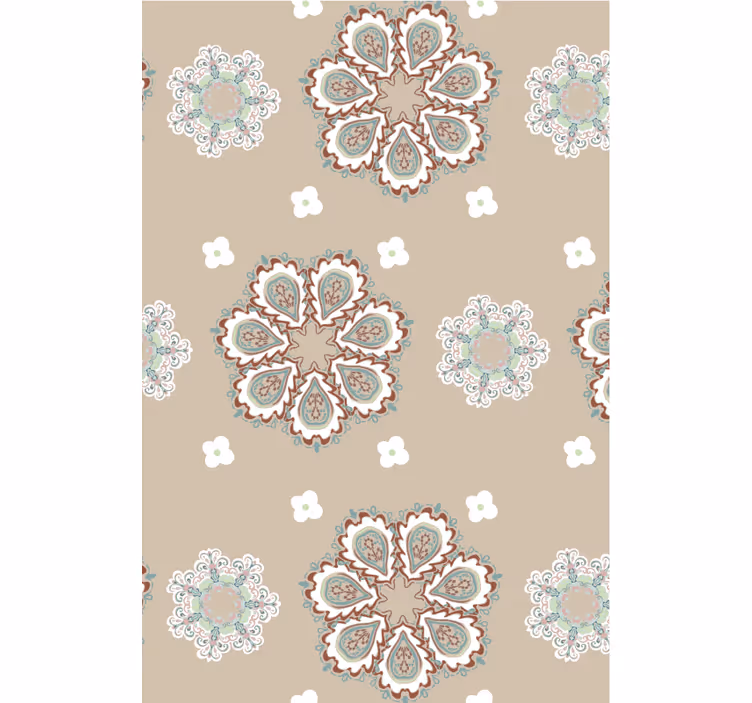 Elegantti kukkakuosi olohuone tapetti - Tenstickers