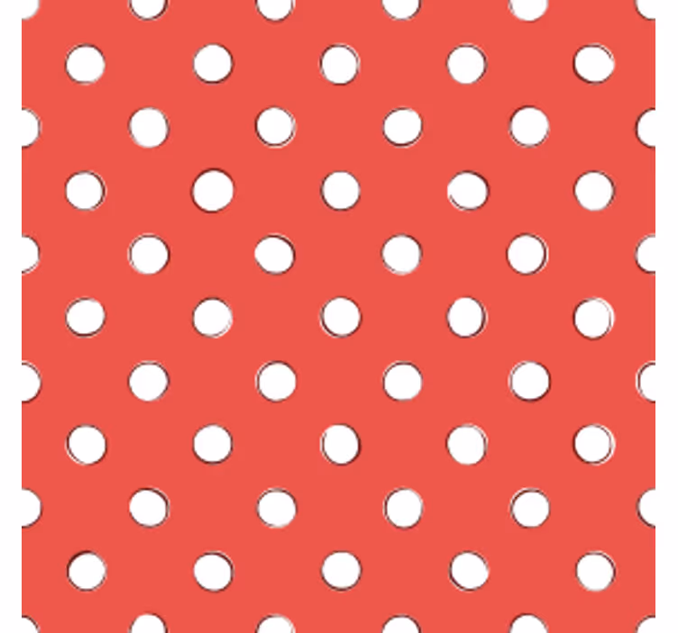 Valkoiset retro pisarat punaisella taustalla vintage tapetti - Tenstickers
