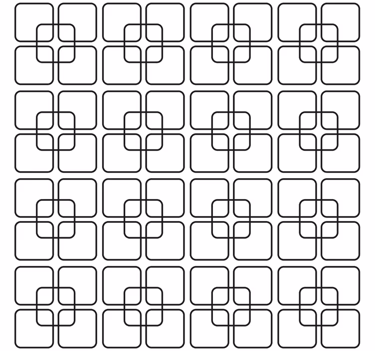 Musta neliöiden kaupunkikuvio geometrinen tapetti - Tenstickers
