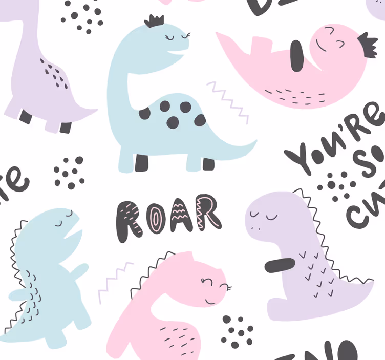Prinsessadinosaurustapetti - Tenstickers
