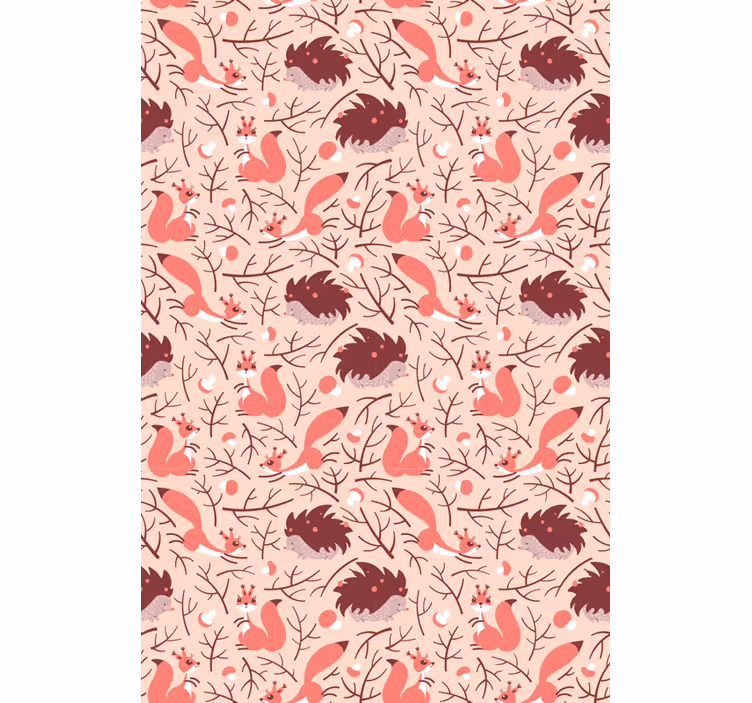 Orava ja siili dinosaurus tapetti - Tenstickers