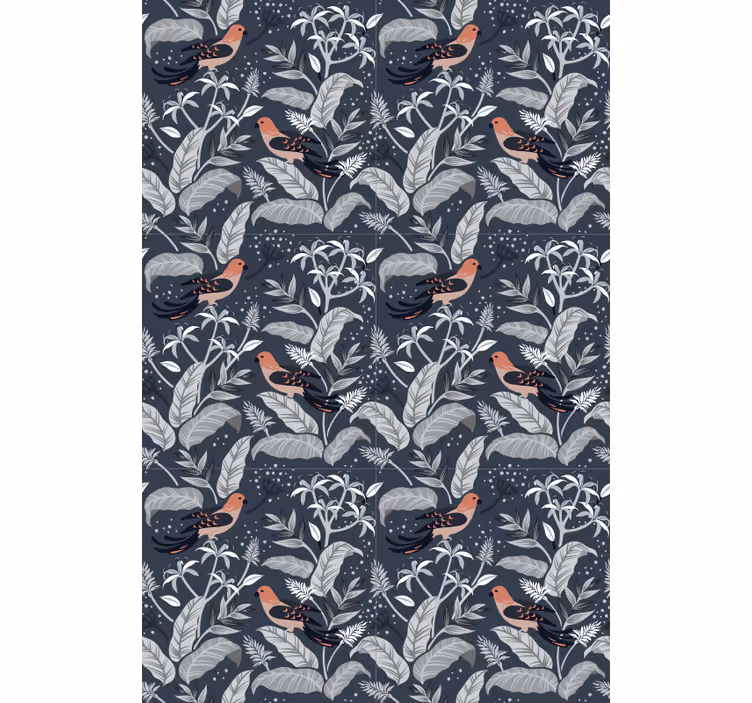 Pienet linnut toimiston tapetti - Tenstickers