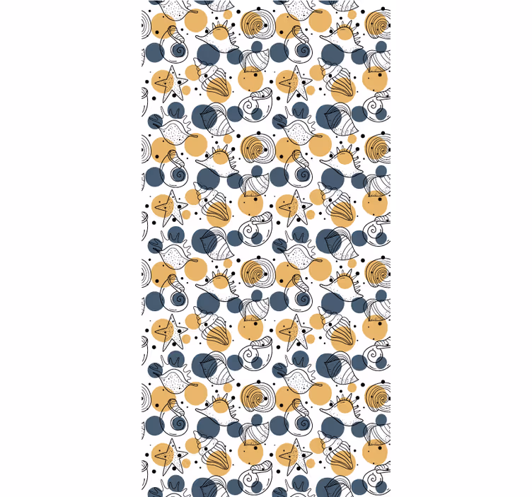 Moderni tapetti kuorikuvioilla - Tenstickers