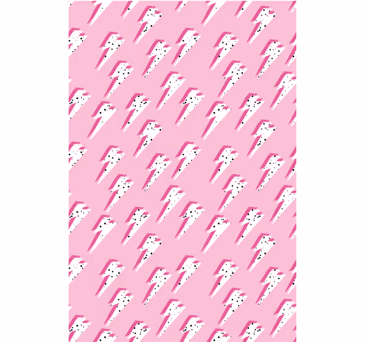 Vaaleanpunainen salama moderni tapetti - Tenstickers