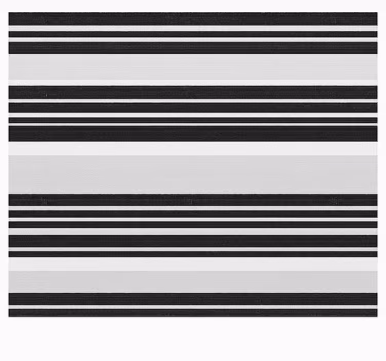 Righe bianco nero kylpyhuoneen tapetti - Tenstickers