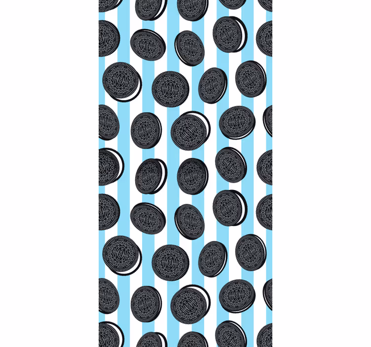 Oreo raidallinen keittiötapetti - Tenstickers