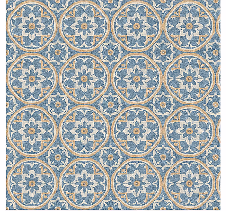 Azulejo tyyli olohuone tapetti - Tenstickers