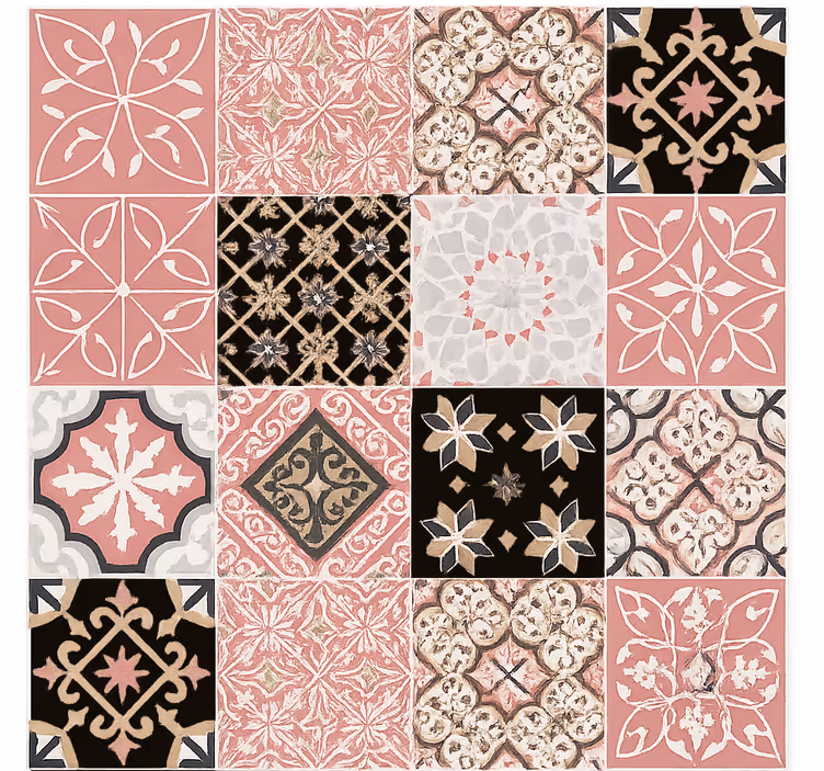 Pinkki sementtiseinäpaperi - Tenstickers