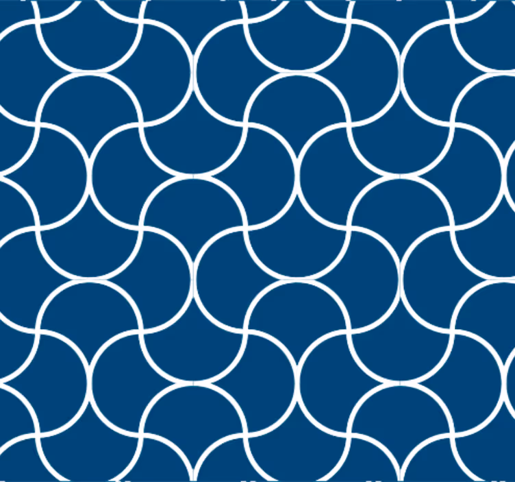 Geometrinen aaltokuvio kylpyhuoneen tapetti - Tenstickers