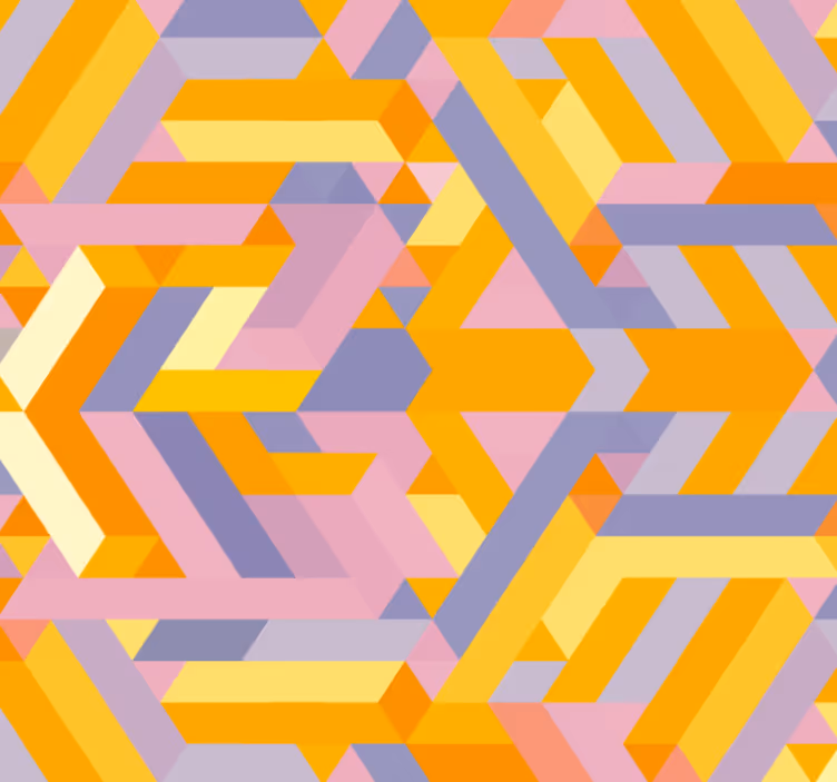 Geometrinen kuvio päällekkäin kylpyhuoneen tapetti - Tenstickers