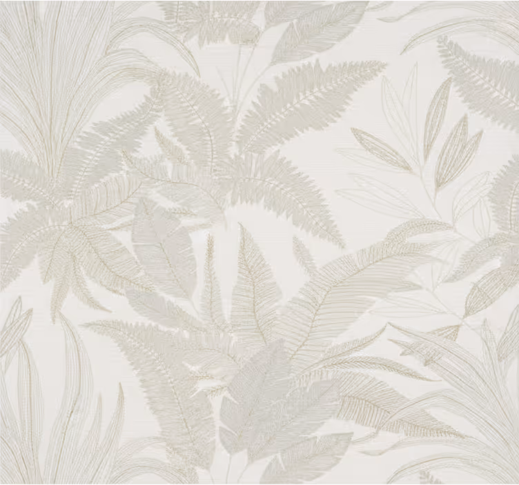Beige kasvitapetti makuuhuoneeseen - Tenstickers