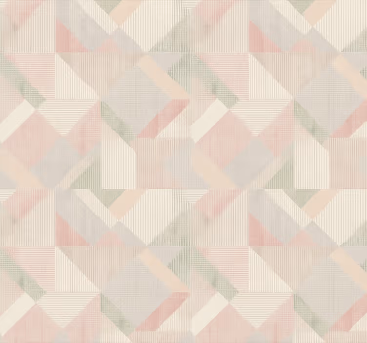 Pastelliset kudotut geometriset kuviot makuhuoneen tapetti - Tenstickers