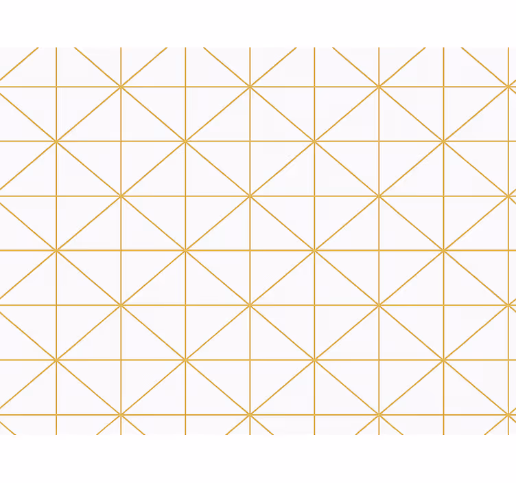 Makuhuoneen tapetti kultainen geometria - Tenstickers