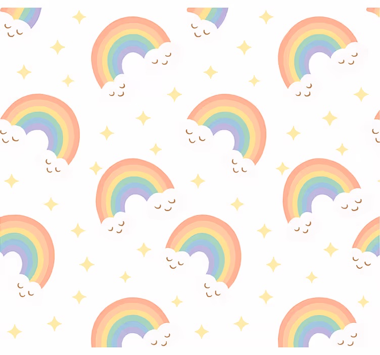 Lastenhuoneen tapetti sateenkaari - Tenstickers