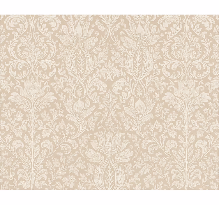 Makuhuoneen tapetti klassinen beige kukallinen - Tenstickers