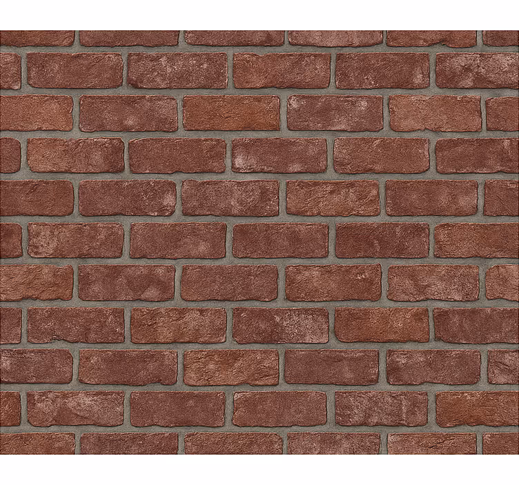 Teollinen punatiiliolohuonetapetti - Tenstickers
