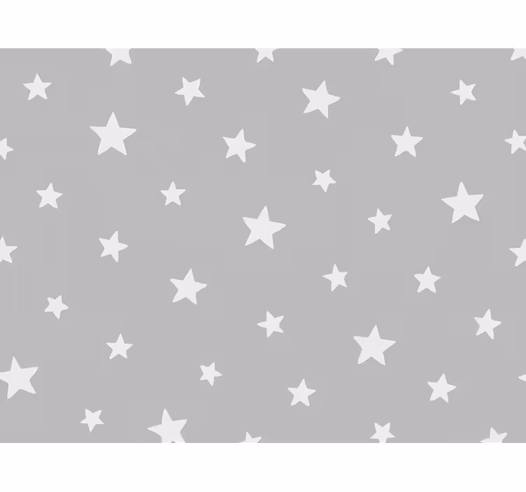 Harmaa tähtikuvio lastenhuoneen tapetti - Tenstickers