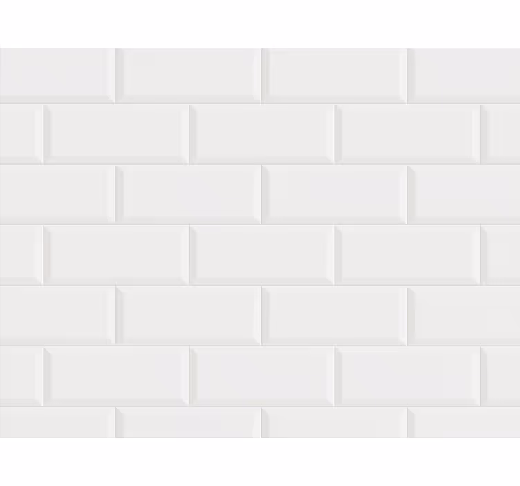 Valkoinen laatta kuvio kylpyhuoneen tapetti - Tenstickers