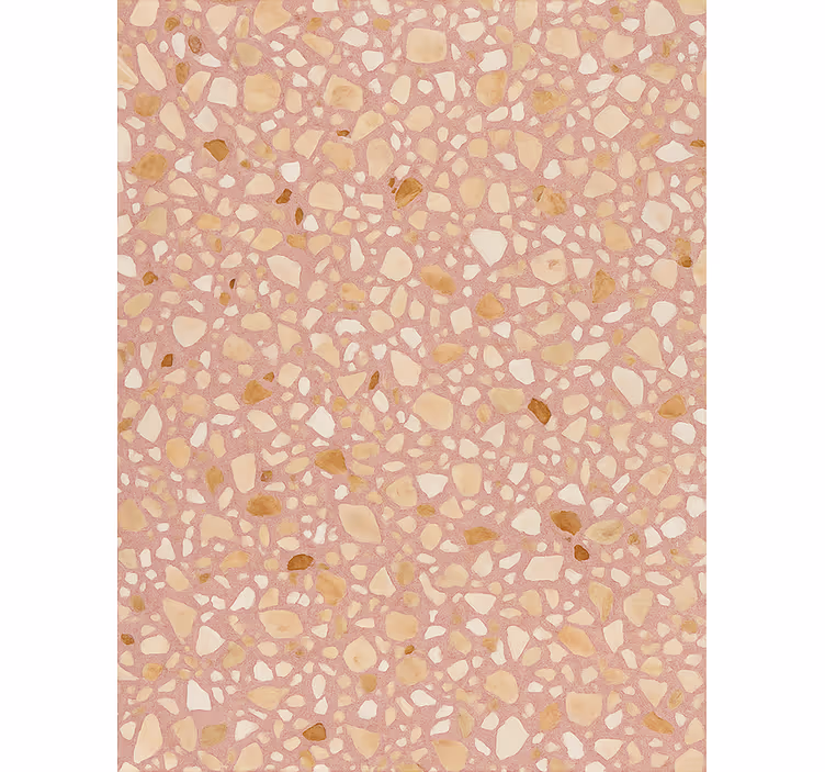 Ruusu maa terrazzo kiviseinä tapetti - Tenstickers