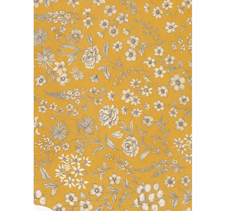 Makuhuoneen tapetti vintage kukkakuosi - Tenstickers