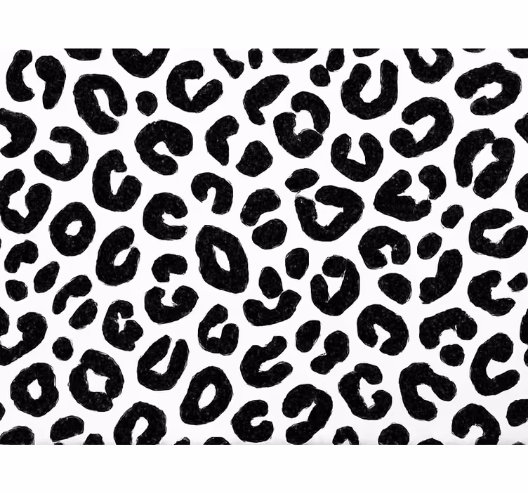 Leopard mustavalkoinen kuvio olohuone tapetti - Tenstickers
