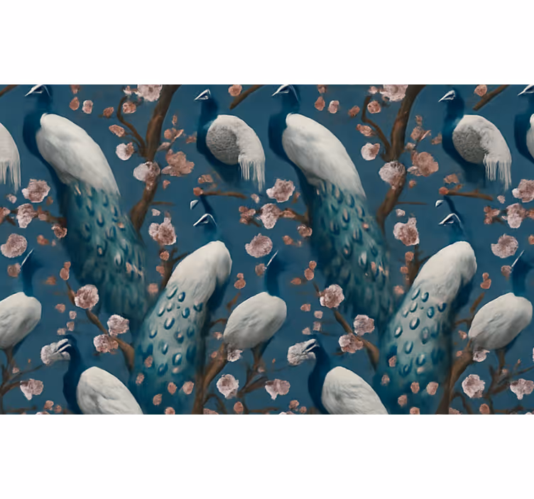 Makuhuoneen tapetti elegantit kauniit riikinkukot - Tenstickers