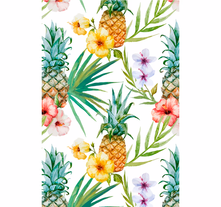 Kukkatapetti maalattu ananas - Tenstickers