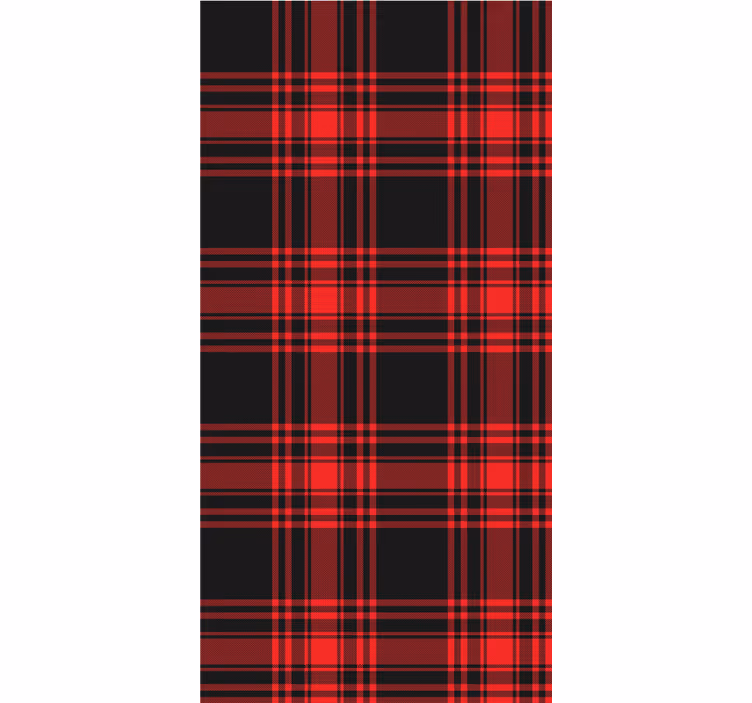 Makuhuoneen tapetti tartan-kuvioinnilla - Tenstickers