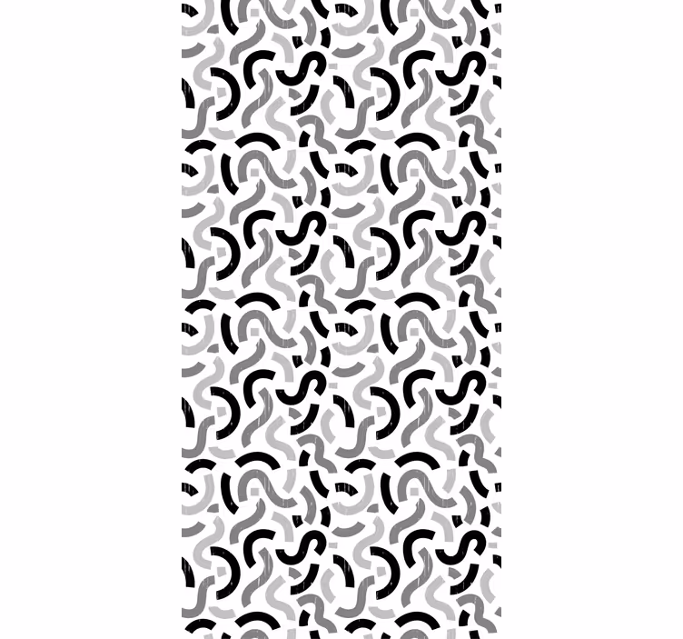 Makuhuoneen tapetti mustavalkoiset muotokuvioinnit - Tenstickers